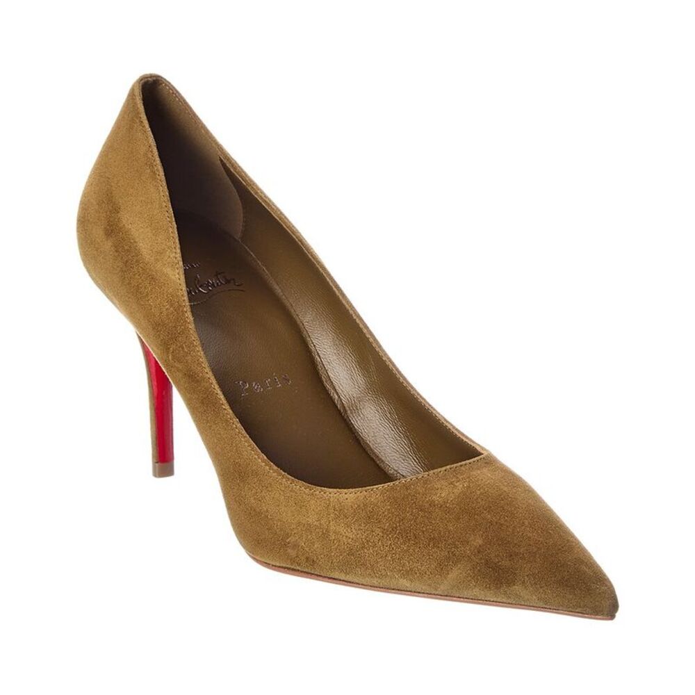 Christian Louboutin Miss Z 80 Suede Pump, Brown